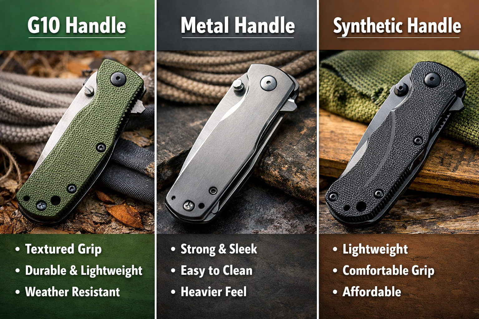 Folding Knife Handle Materials Explained Which One Is Best for Outdoor